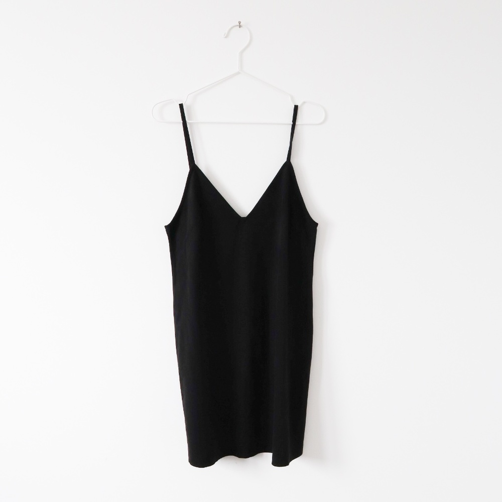 Wilfred Free Aritzia Black Faux Suede Dress - Medium
